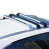 2 Pcs Auto Dachträger für Ford Ranger Raptor 2015-2022, Rostbeständig Auto-Top-Gepäckträgerschienen Dachgepäckträger Auto ZubehöR,C-Silver Black