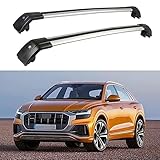 ZHIHAOLIHAI Dachgepäckträger Dachträger für Audi Q8 (4MN) 2018 2019, 2 Stück Auto Gepäckträger Querstangen Aluminium Relingträger DachbüGel Abschließbar Zubehör,B/Sliver~Black